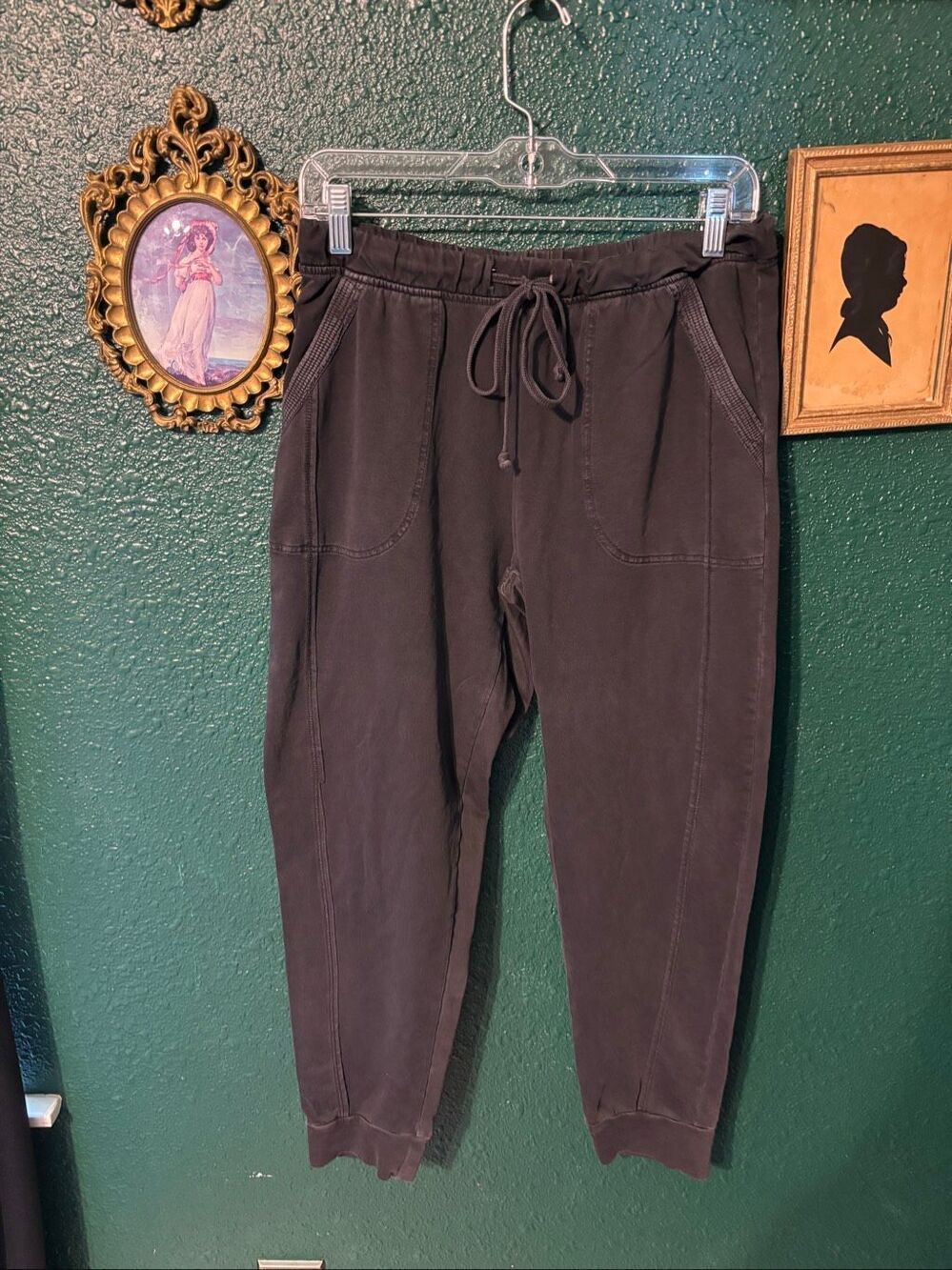 Daily Practice Anthropologie Washed Gray Cuffed Joggers Sz Small